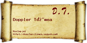 Doppler Tímea névjegykártya
